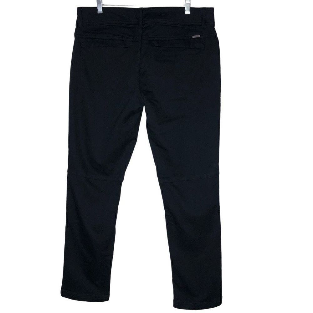 Prana Black Mid Rise Slim Leg Dark Academia Pants Size 12 - Picture 2 of 15